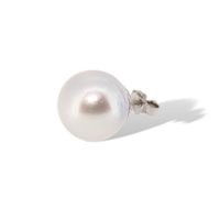 Orecchini da donna in oro bianco 18 kt con perle coltivate salate da 12 mm e zirconi – 2.00 g – Idee Preziose dal 1987 - IP.OK18B/2
